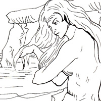 mermaid coloring picture