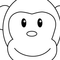 Monkey coloring page