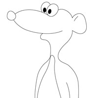 mouse coloring page
