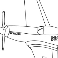 Plane coloring page