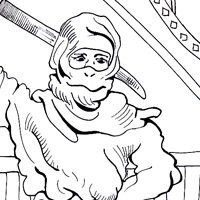 Ninja coloring picture
