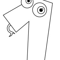 Numbers coloring page