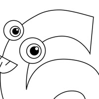 Numbers coloring page