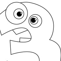 Numbers coloring page