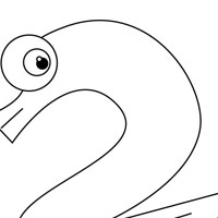 Numbers coloring page