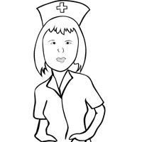 Nurse coloring page