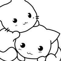 Cats coloring page