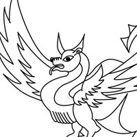 dragon coloring page