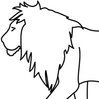 Lion coloring page