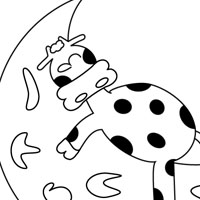 Moon Cow coloring page