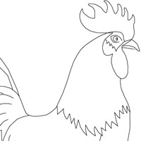 Rooster coloring page