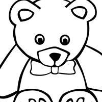 Teddy bear coloring page