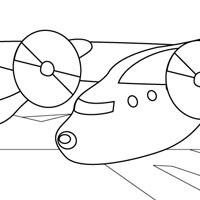 Aeroplane coloring page