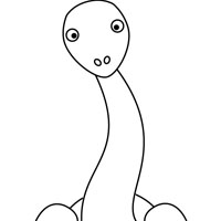 Plesiosaur dinosaur coloring page