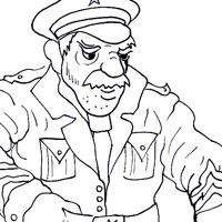police coloring page