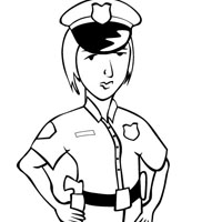 Police coloring page