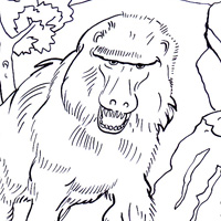 Primitives dinosaur coloring page