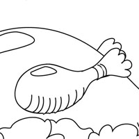 Roast duck coloring page
