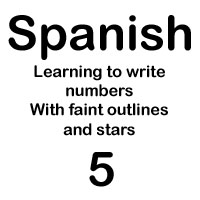 spanish number cinco handout