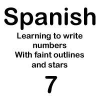 spanish number siete handout