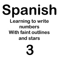 spanish number tres handout