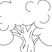 Tree coloring page
