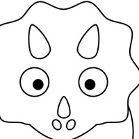 Triceratops dinosaur coloring page
