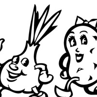 Veggies coloring page