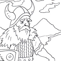 Viking coloring picture