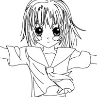 Girl coloring page