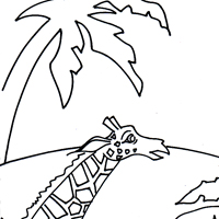 peeking giraffe