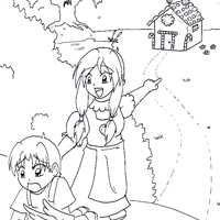 hansel and gretel free coloring pages