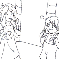 coloring sheet hansel and gretel