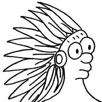 indian on a horse coloring page
