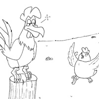 chicken licken coloring page