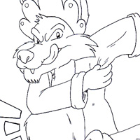 coloring picture of red riding hood
