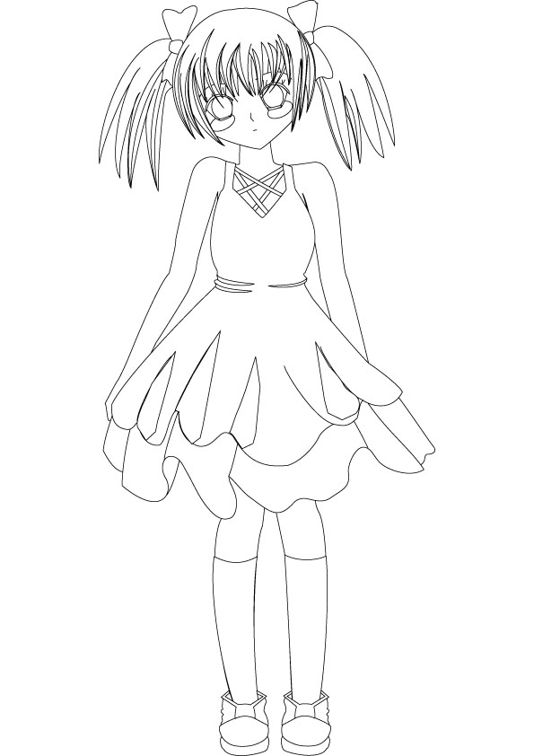 Anime girl drawing book