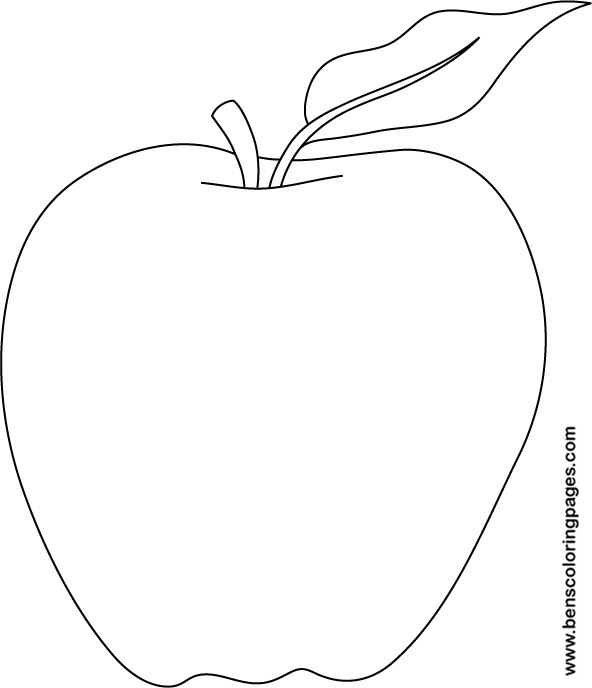 Apple coloring picture print