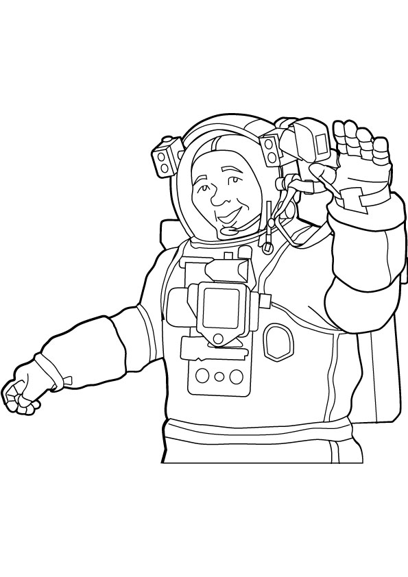 astronaut coloring picture