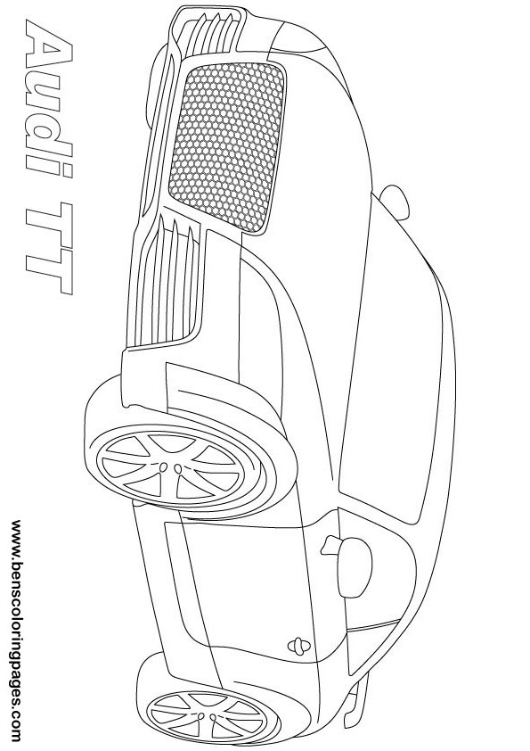 Printable Audi TT coloring sheet
