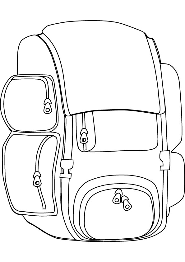 backpack coloring picture