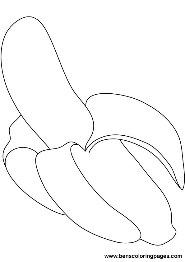 Banana coloring picture print