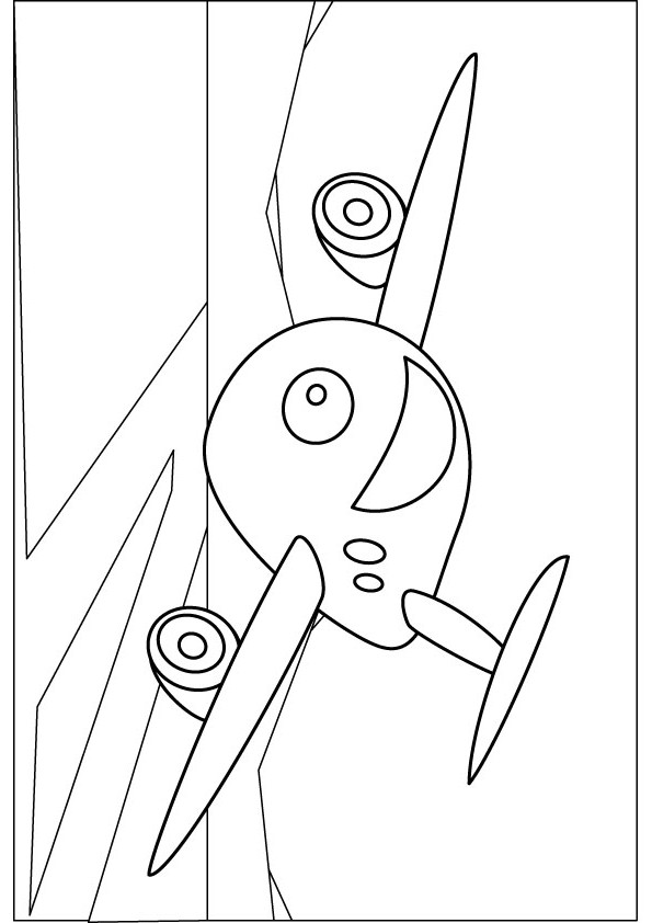 big plane coloring picture