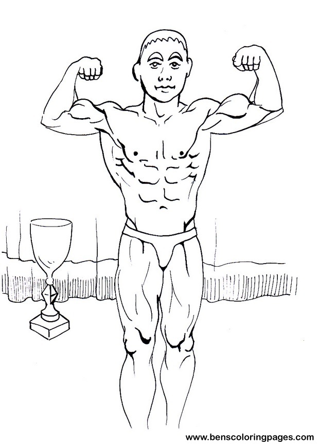 Body Building coloring sheet