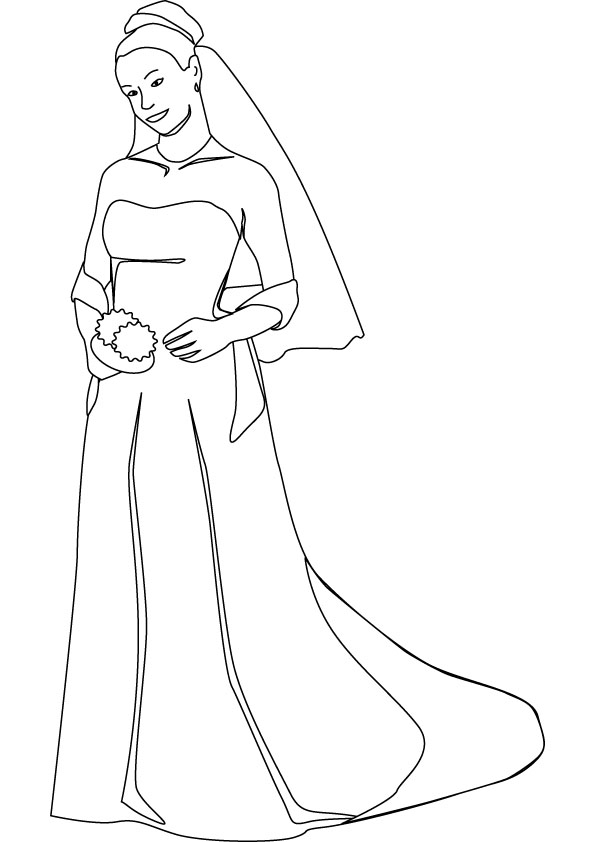 brides coloring picture