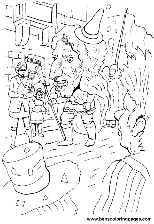 carnival coloring sheet for kids