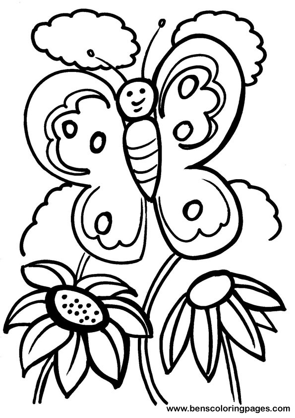 printable butterfly coloring sheet