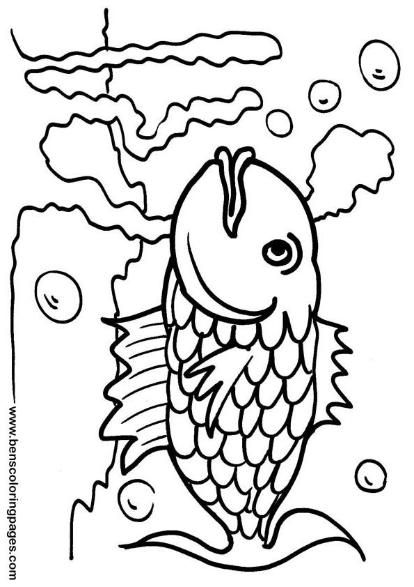 Fish coloring page