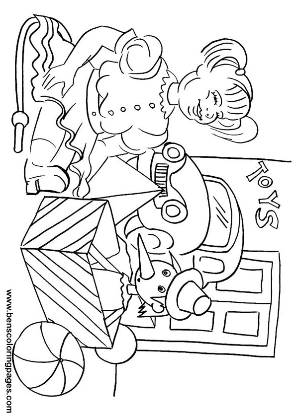 Printable toys coloring sheet