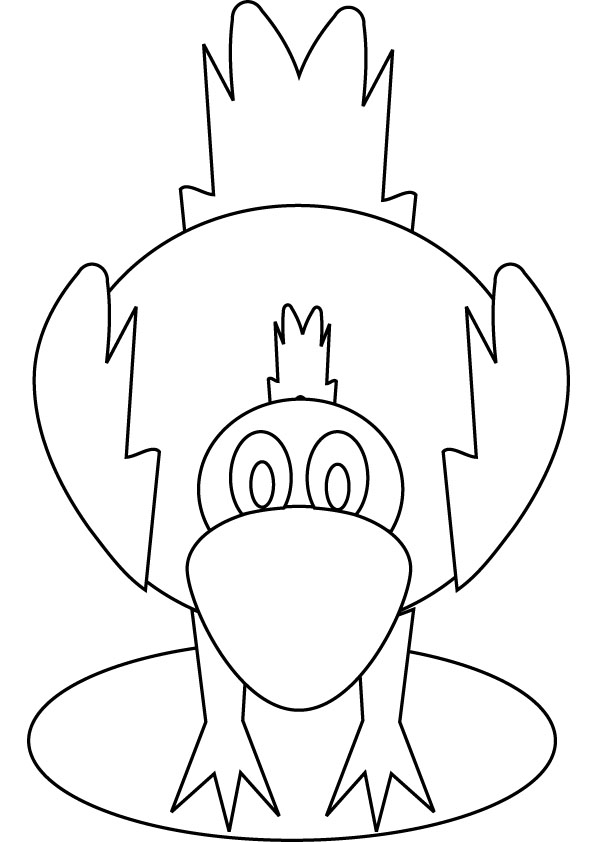 chick coloring picture for free